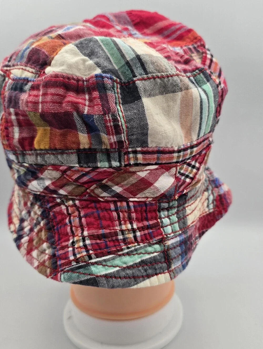 Unbranded Kids Multi-Colored Patchwork Plaid Bucket Hat One Size